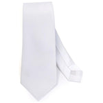 Load image into Gallery viewer, Men&#39;s Solid Color 2.75 Inch Wide And 57 Inch Long Slim Neckties Neck Tie TheDapperTie White  

