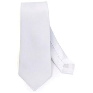 Men's Solid Color 2.75 Inch Wide And 57 Inch Long Slim Neckties Neck Tie TheDapperTie White  
