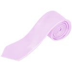 Load image into Gallery viewer, Men&#39;s Solid Color 2 Inch Wide And 57 Inch Long Slim Neckties Neck Tie TheDapperTie Lavender 57&quot; long and 2&quot; wide 
