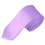 Load image into Gallery viewer, TheDapperTie Men&#39;s Solid Color Skinny 2 Inch Wide And 57 Inch Long Neck Ties Neck Tie TheDapperTie Lavender  
