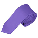 Load image into Gallery viewer, TheDapperTie Men&#39;s Solid Color Skinny 2 Inch Wide And 57 Inch Long Neck Ties Neck Tie TheDapperTie Purple  
