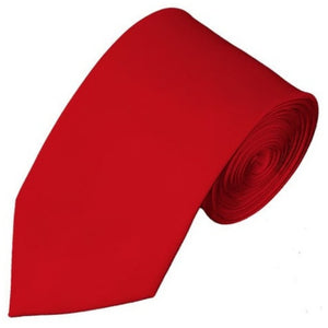 TheDapperTie Men's Solid Color Slim 2.75 Inch Wide And 58 Inch Long Neckties Neck Tie TheDapperTie Red  