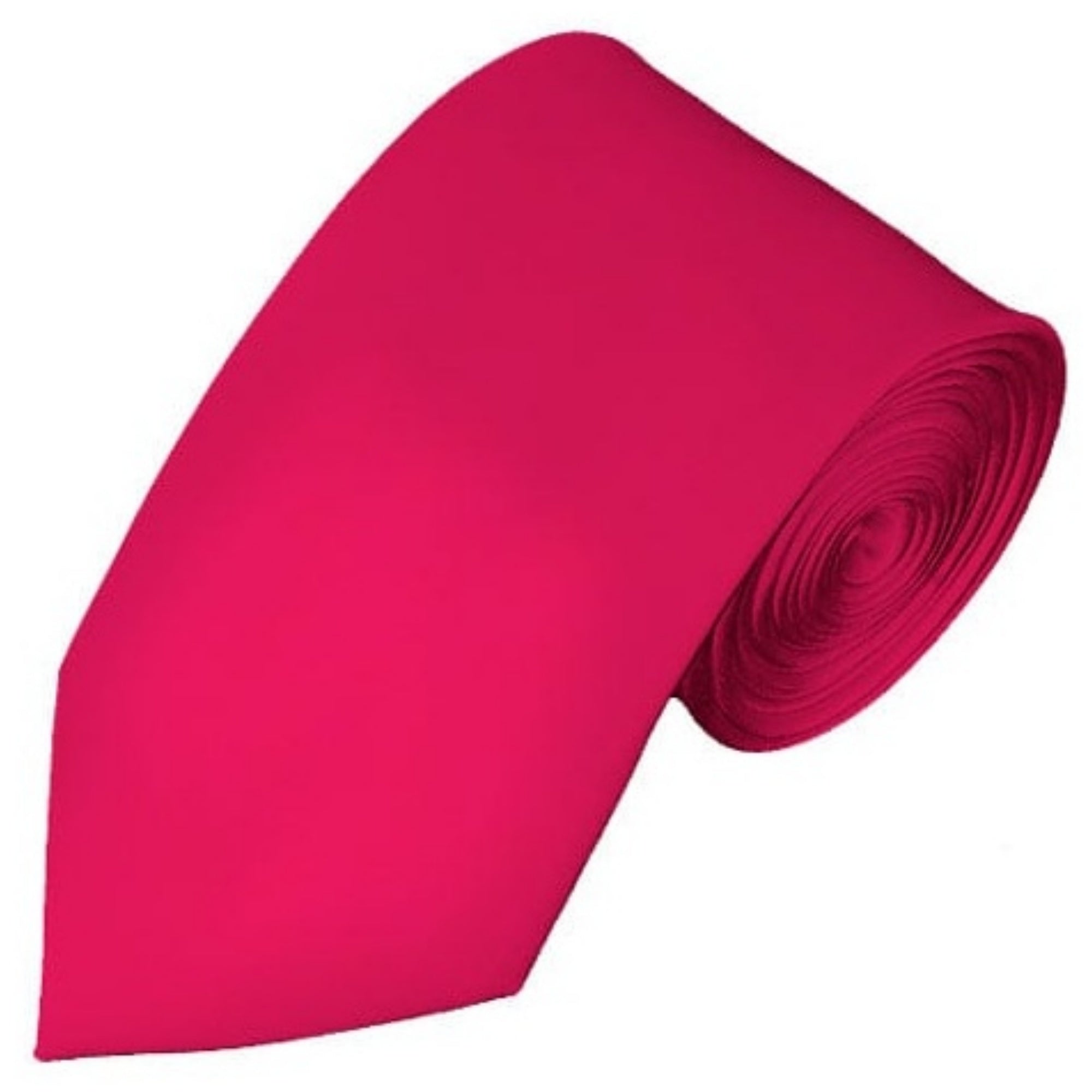 TheDapperTie Men's Solid Color Slim 2.75 Inch Wide And 58 Inch Long Neckties Neck Tie TheDapperTie Fuchsia  