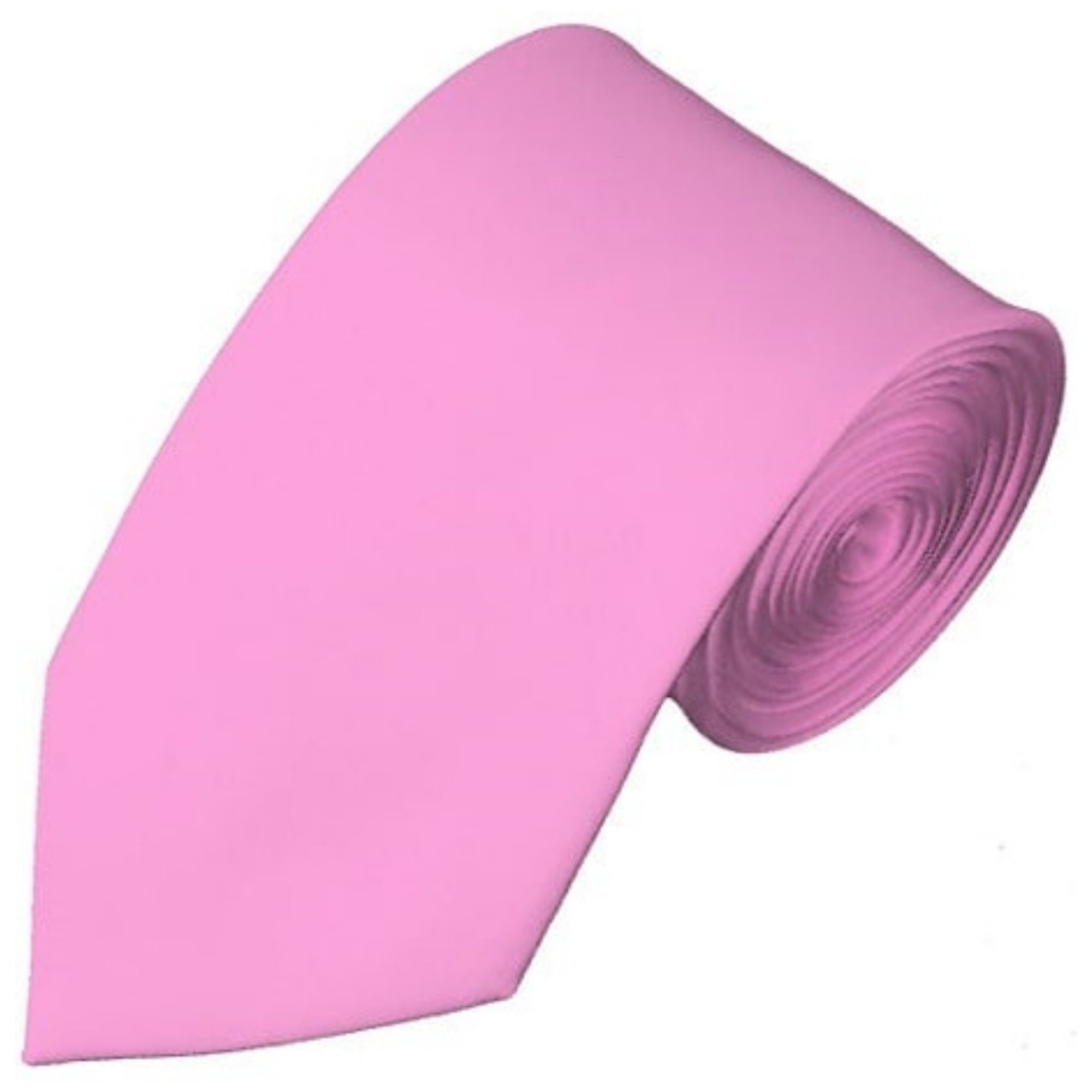 TheDapperTie Men's Solid Color Slim 2.75 Inch Wide And 58 Inch Long Neckties Neck Tie TheDapperTie Pink  