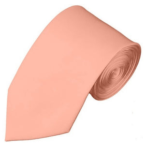 TheDapperTie Men's Solid Color Slim 2.75 Inch Wide And 58 Inch Long Neckties Neck Tie TheDapperTie Light Salmon  