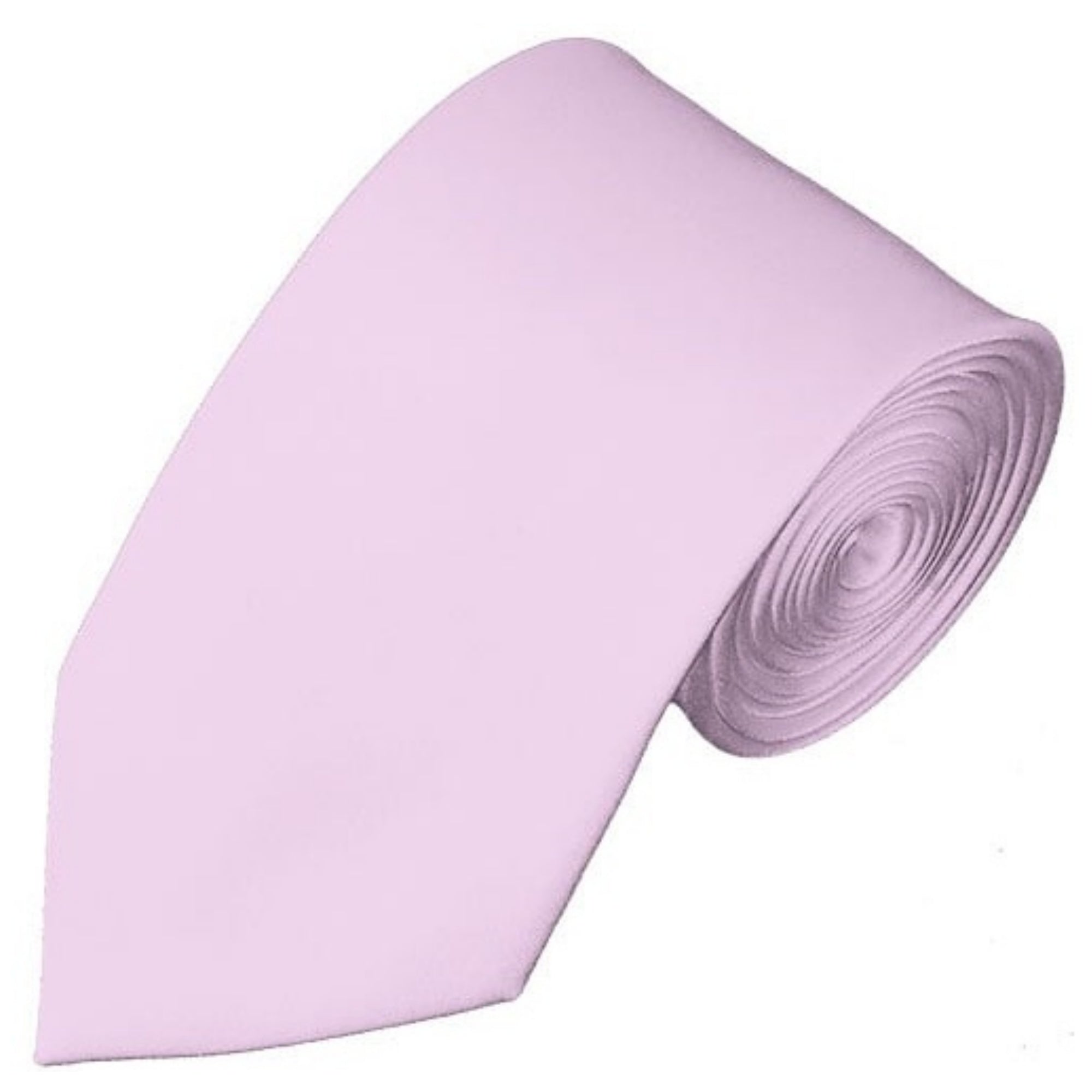 TheDapperTie Men's Solid Color Slim 2.75 Inch Wide And 58 Inch Long Neckties Neck Tie TheDapperTie Light Pink  