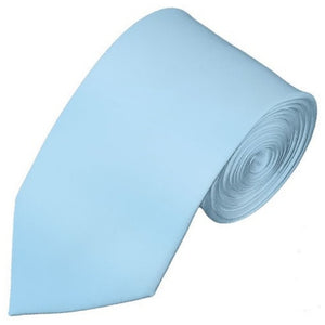 TheDapperTie Men's Solid Color Slim 2.75 Inch Wide And 58 Inch Long Neckties Neck Tie TheDapperTie Powder Blue  