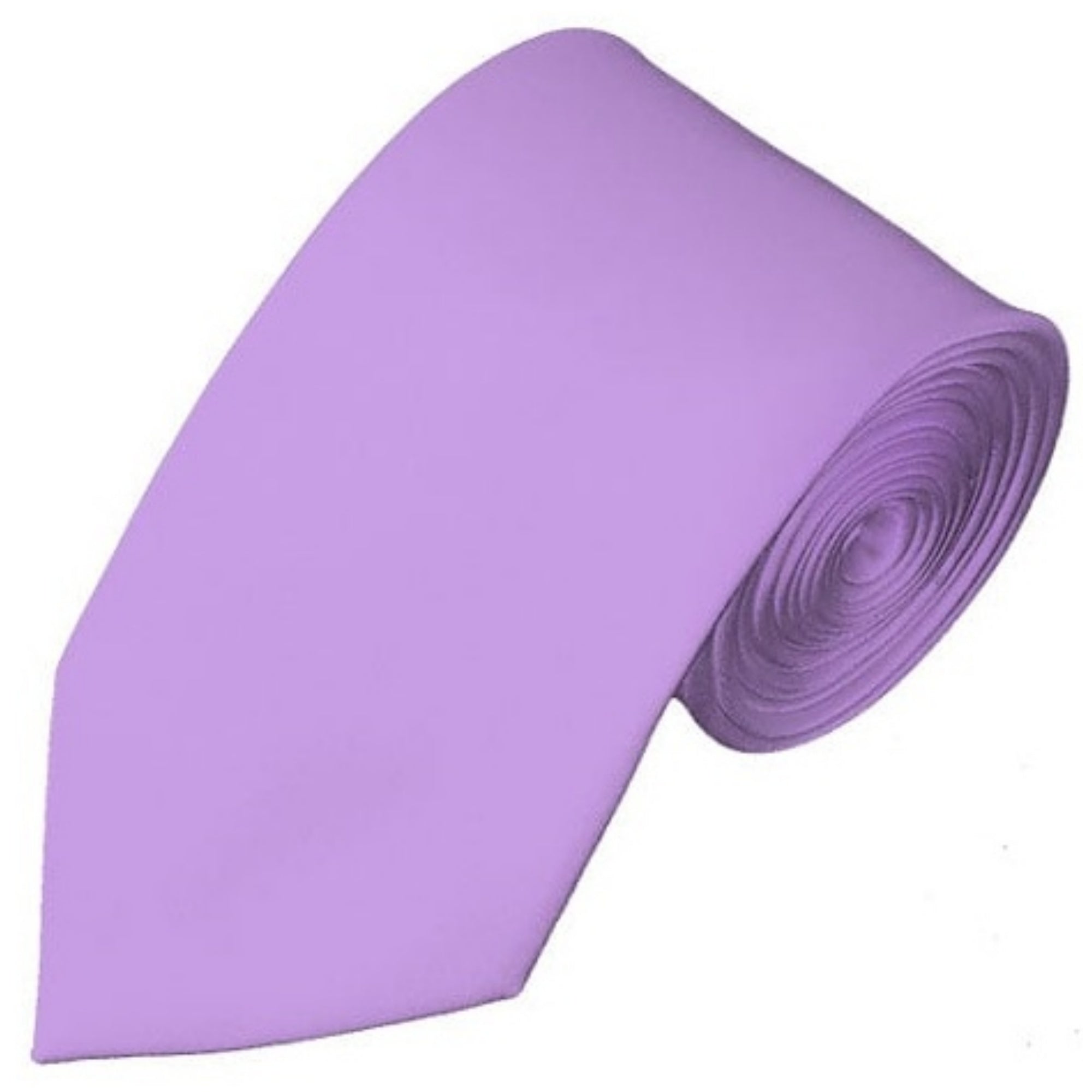 TheDapperTie Men's Solid Color Slim 2.75 Inch Wide And 58 Inch Long Neckties Neck Tie TheDapperTie Lavender  