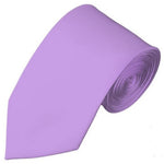 Load image into Gallery viewer, TheDapperTie Men&#39;s Solid Color Slim 2.75 Inch Wide And 58 Inch Long Neckties Neck Tie TheDapperTie Lavender  
