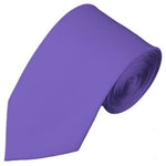Load image into Gallery viewer, TheDapperTie Men&#39;s Solid Color Slim 2.75 Inch Wide And 58 Inch Long Neckties Neck Tie TheDapperTie Purple  
