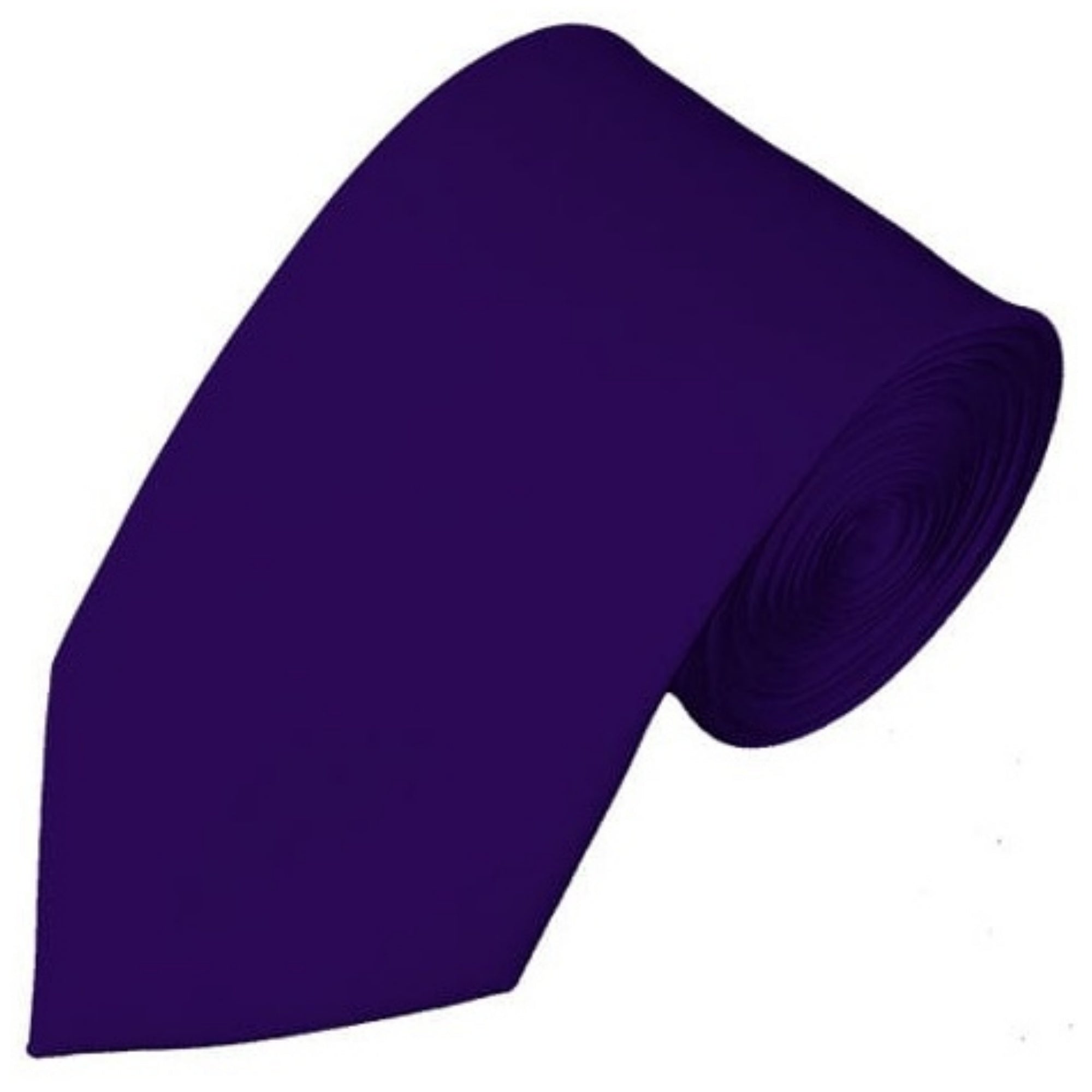 TheDapperTie Men's Solid Color Slim 2.75 Inch Wide And 58 Inch Long Neckties Neck Tie TheDapperTie Deep Purple  