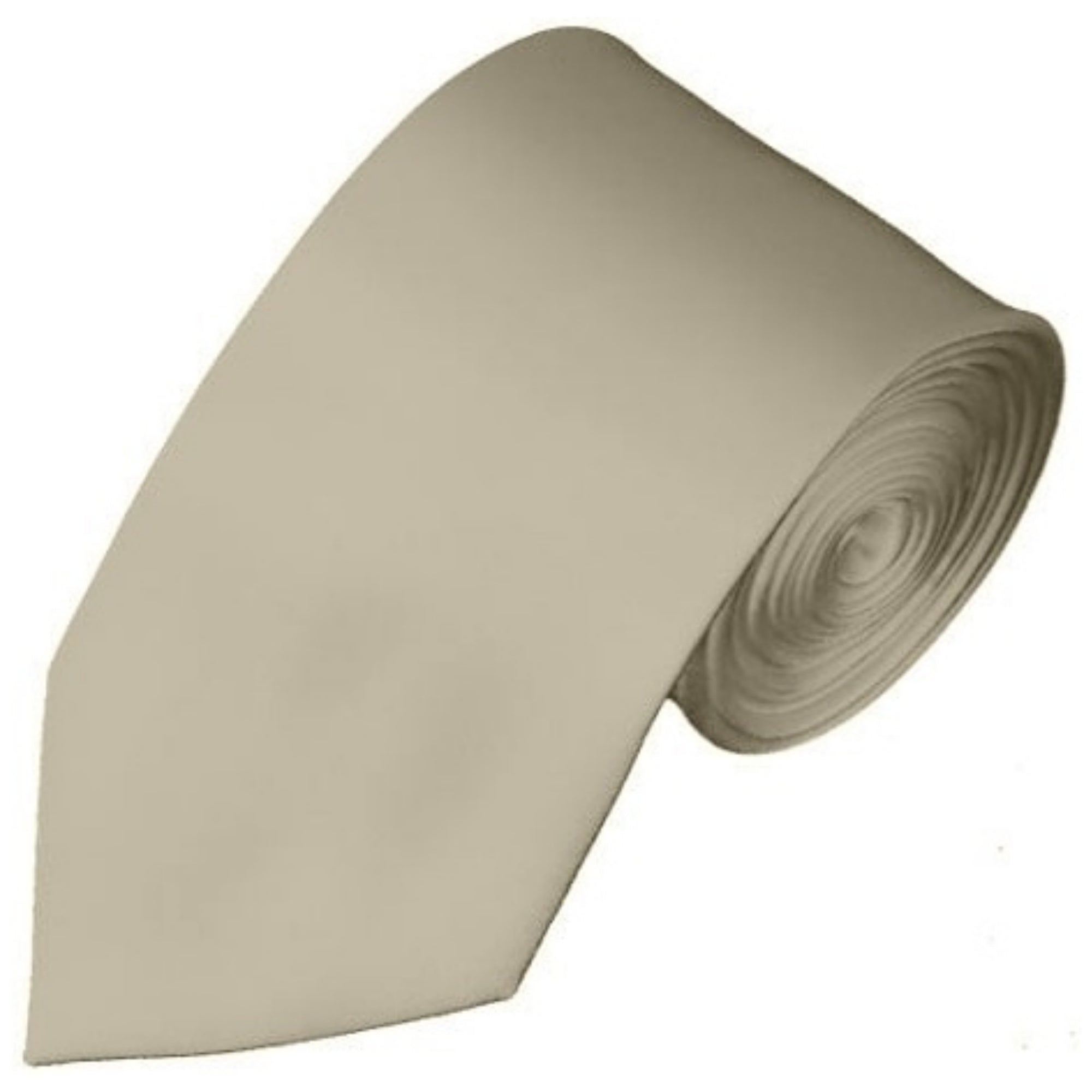 TheDapperTie Men's Solid Color Slim 2.75 Inch Wide And 58 Inch Long Neckties Neck Tie TheDapperTie Beige  