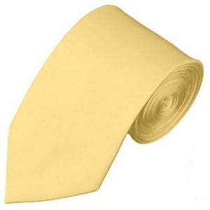 TheDapperTie Men's Solid Color Slim 2.75 Inch Wide And 58 Inch Long Neckties Neck Tie TheDapperTie Light Yellow  