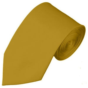 TheDapperTie Men's Solid Color Slim 2.75 Inch Wide And 58 Inch Long Neckties Neck Tie TheDapperTie Mustard  
