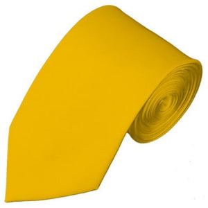 TheDapperTie Men's Solid Color Slim 2.75 Inch Wide And 58 Inch Long Neckties Neck Tie TheDapperTie Golden Yellow  
