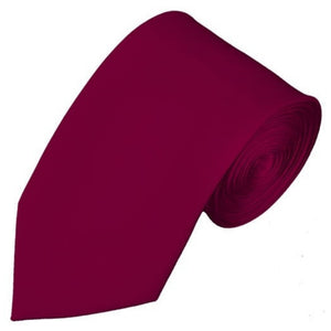 TheDapperTie Men's Solid Color Slim 2.75 Inch Wide And 58 Inch Long Neckties Neck Tie TheDapperTie Rasp Berry  