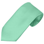 Load image into Gallery viewer, TheDapperTie Men&#39;s Solid Color Slim 2.75 Inch Wide And 58 Inch Long Neckties Neck Tie TheDapperTie Aqua Green  

