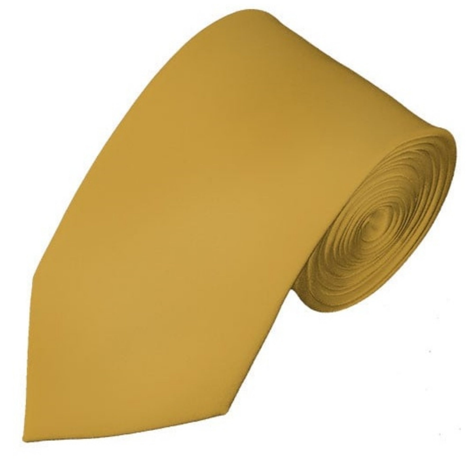TheDapperTie Men's Solid Color Slim 2.75 Inch Wide And 58 Inch Long Neckties Neck Tie TheDapperTie Honey Gold  