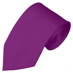 Load image into Gallery viewer, TheDapperTie Men&#39;s Solid Color Slim 2.75 Inch Wide And 58 Inch Long Neckties Neck Tie TheDapperTie Plum Violet  
