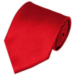 Load image into Gallery viewer, TheDapperTie Solid Color 3.5 Inch Wide And 62 Inch Extra Long Necktie For Big &amp; Tall Men Neck Tie TheDapperTie Red  
