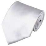 Load image into Gallery viewer, TheDapperTie Solid Color 3.5 Inch Wide And 62 Inch Extra Long Necktie For Big &amp; Tall Men Neck Tie TheDapperTie White  
