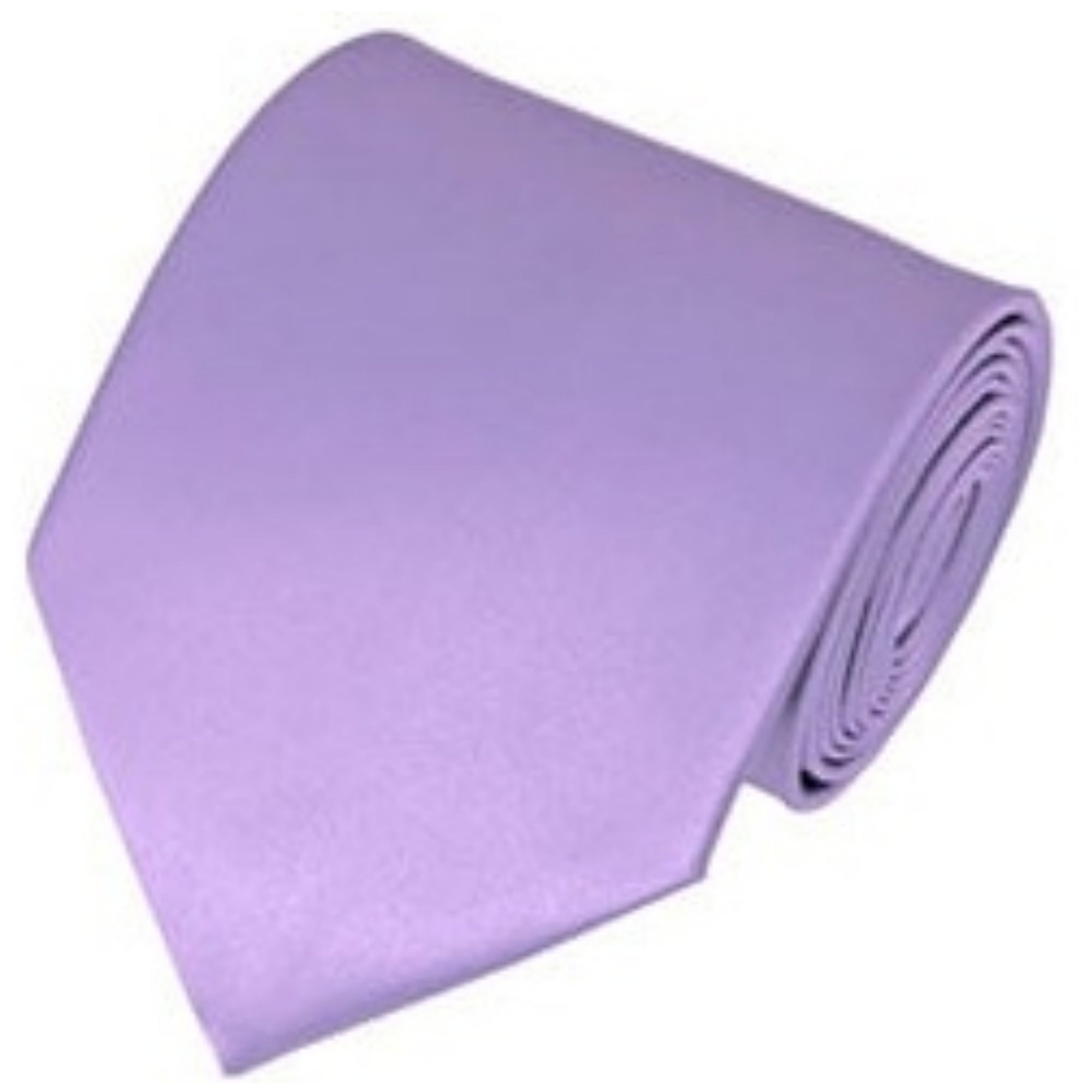 TheDapperTie Solid Color 3.5 Inch Wide And 62 Inch Extra Long Necktie For Big & Tall Men Neck Tie TheDapperTie Lavender  