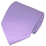 Load image into Gallery viewer, TheDapperTie Solid Color 3.5 Inch Wide And 62 Inch Extra Long Necktie For Big &amp; Tall Men Neck Tie TheDapperTie Lavender  
