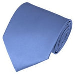 Load image into Gallery viewer, TheDapperTie Solid Color 3.5 Inch Wide And 62 Inch Extra Long Necktie For Big &amp; Tall Men Neck Tie TheDapperTie Steel Blue  
