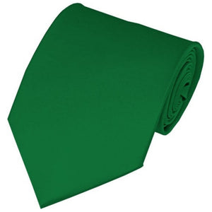 TheDapperTie Solid Color 3.5 Inch Wide And 62 Inch Extra Long Necktie For Big & Tall Men Neck Tie TheDapperTie Kelly Green  