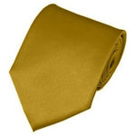 Load image into Gallery viewer, TheDapperTie Solid Color 3.5 Inch Wide And 62 Inch Extra Long Necktie For Big &amp; Tall Men Neck Tie TheDapperTie Mustard  
