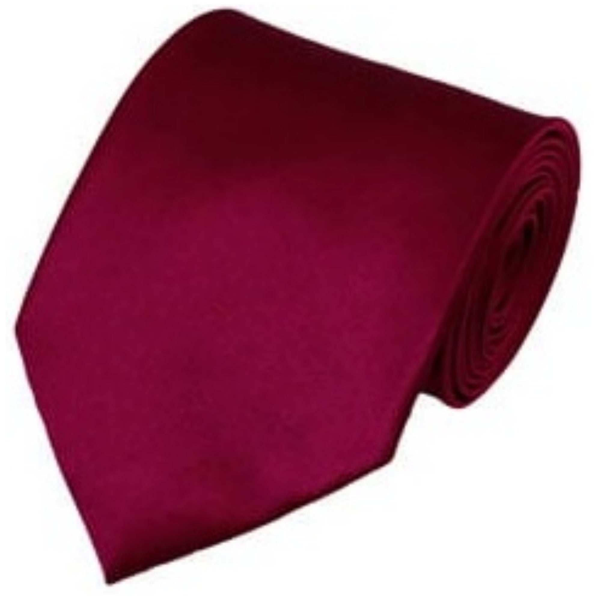 TheDapperTie Solid Color 3.5 Inch Wide And 62 Inch Extra Long Necktie For Big & Tall Men Neck Tie TheDapperTie Raspberry  