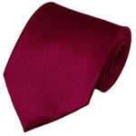 Load image into Gallery viewer, TheDapperTie Solid Color 3.5 Inch Wide And 62 Inch Extra Long Necktie For Big &amp; Tall Men Neck Tie TheDapperTie Raspberry  
