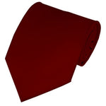 Load image into Gallery viewer, TheDapperTie Solid Color 3.5 Inch Wide And 62 Inch Extra Long Necktie For Big &amp; Tall Men Neck Tie TheDapperTie Burgundy  
