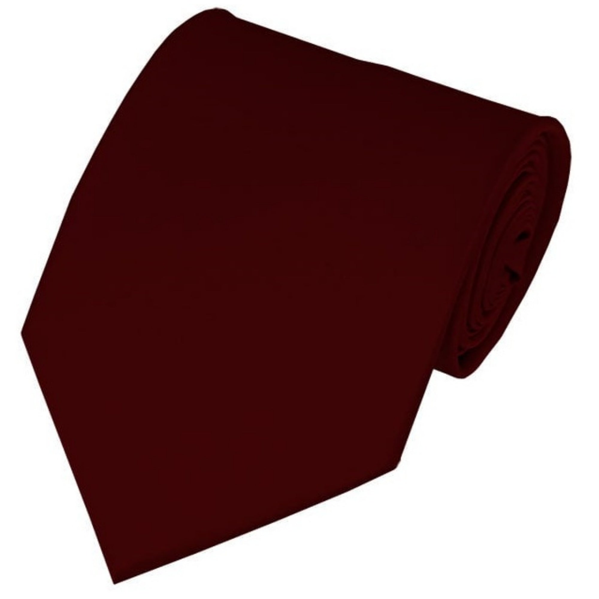 TheDapperTie Solid Color 3.5 Inch Wide And 62 Inch Extra Long Necktie For Big & Tall Men Neck Tie TheDapperTie Maroon  