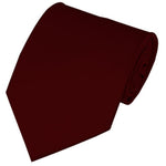 Load image into Gallery viewer, TheDapperTie Solid Color 3.5 Inch Wide And 62 Inch Extra Long Necktie For Big &amp; Tall Men Neck Tie TheDapperTie Maroon  
