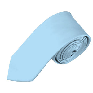 TheDapperTie Boy's Solid Color 2.75 Inch Wide And 48 Inch Long Neckties Neck Tie TheDapperTie Powder Blue  