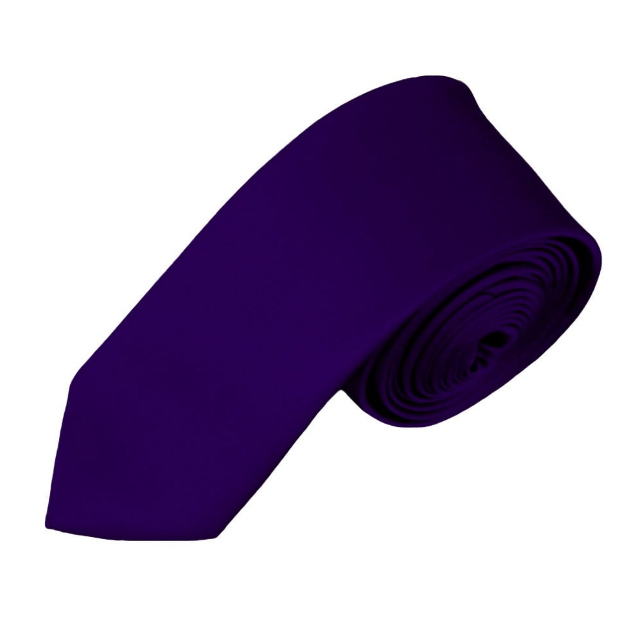 TheDapperTie Boy's Solid Color 2.75 Inch Wide And 48 Inch Long Neckties Neck Tie TheDapperTie Deep Purple  