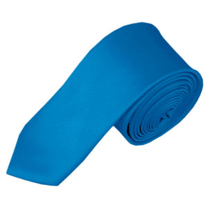 TheDapperTie Boy's Solid Color 2.75 Inch Wide And 48 Inch Long Neckties Neck Tie TheDapperTie Peacock Blue  