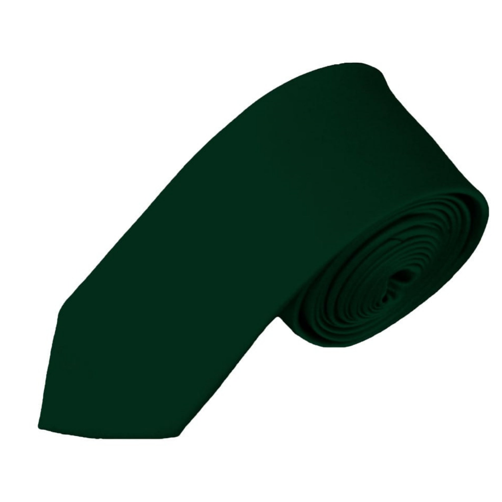TheDapperTie Boy's Solid Color 2.75 Inch Wide And 48 Inch Long Neckties Neck Tie TheDapperTie Forest Green  