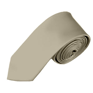 TheDapperTie Boy's Solid Color 2.75 Inch Wide And 48 Inch Long Neckties Neck Tie TheDapperTie Beige  
