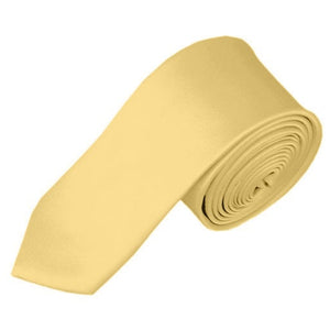 TheDapperTie Boy's Solid Color 2.75 Inch Wide And 48 Inch Long Neckties Neck Tie TheDapperTie Light Yellow  