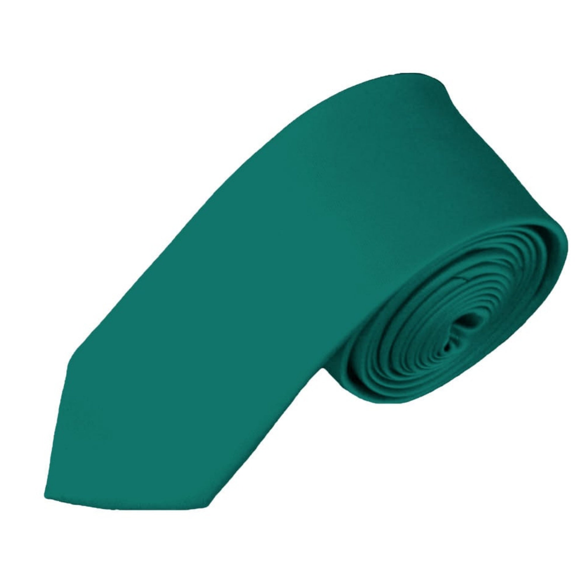 TheDapperTie Boy's Solid Color 2.75 Inch Wide And 48 Inch Long Neckties Neck Tie TheDapperTie Teal Green  