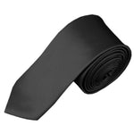 Load image into Gallery viewer, TheDapperTie Boy&#39;s Solid Color 2.75 Inch Wide And 48 Inch Long Neckties Neck Tie TheDapperTie Charcoal Gray  
