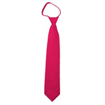 Load image into Gallery viewer, TheDapperTie Men&#39;s Solid Color Zipper Neckties 17 Inch Or 20 Inch Dapper Neckwear TheDapperTie Fuchsia 3 Inch W x 17 Inch L 
