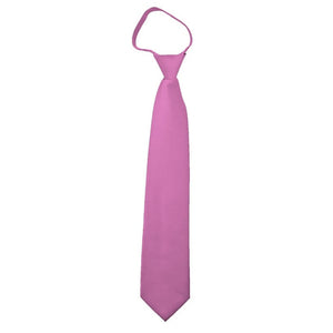TheDapperTie Men's Solid Color Zipper Neckties 17 Inch Or 20 Inch Dapper Neckwear TheDapperTie Hot Pink 3 Inch W x 17 Inch L 