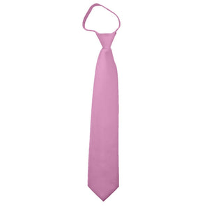 TheDapperTie Men's Solid Color Zipper Neckties 17 Inch Or 20 Inch Dapper Neckwear TheDapperTie Dusty Pink 3 Inch W x 17 Inch L 