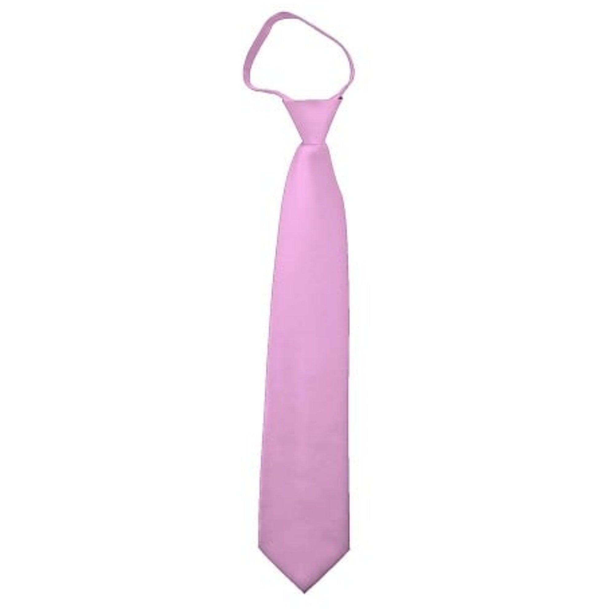 TheDapperTie Men's Solid Color Zipper Neckties 17 Inch Or 20 Inch Dapper Neckwear TheDapperTie Pink 3 Inch W x 17 Inch L 