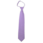 Load image into Gallery viewer, TheDapperTie Men&#39;s Solid Color Zipper Neckties 17 Inch Or 20 Inch Dapper Neckwear TheDapperTie Lavender 3 Inch W x 17 Inch L 
