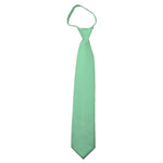 Load image into Gallery viewer, TheDapperTie Men&#39;s Solid Color Zipper Neckties 17 Inch Or 20 Inch Dapper Neckwear TheDapperTie Mint Green 3 Inch W x 17 Inch L 
