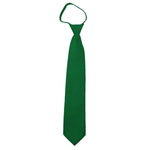 Load image into Gallery viewer, TheDapperTie Men&#39;s Solid Color Zipper Neckties 17 Inch Or 20 Inch Dapper Neckwear TheDapperTie Kelly Green 3 Inch W x 17 Inch L 
